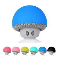 Mushroom Portable Bluetooth Wireless Stereo Speaker Mini Subwoofer with Suction Cup and Mic - Blue