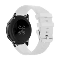 20mm Sandblasting Buckle Silicone Sport Watch Band for Samsung Galaxy Watch Active - White