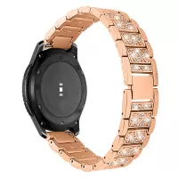 22mm Rhinestone Decor Stainless Steel Smart Watchband for Samsung Gear S3 Classic/Frontier - Gold