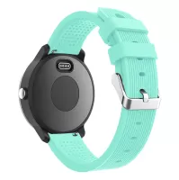 20mm Stripes Texture Silicone Watchband for Garmin Vivoactive 3 Adjustable Watch Strap Replacement - Cyan