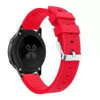 20mm Forehead Wrinkles Texture Soft Silicone Watch Band for Samsung Galaxy Watch Active SM-R500 - Red