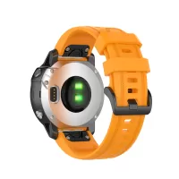 Rubber Smart Watch Replacement Band [20mm Width] for Garmin Fenix 7S/Fenix 6S/5S - Yellow