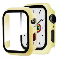 Frame PC + Tempered Glass Protector Watch Case for Apple Watch Series 3/2/1 38mm - Yellow