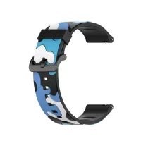 22mm Camouflage Epoxy Smart Watch Strap Replacement for POLAR Grit X/Vantage M - Blue