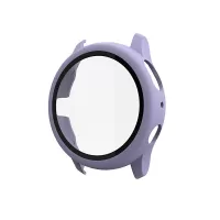 Rubberized PC Frame Intergrated Tempered Glass Screen Protector Smart Watch Cover for Samsung Galaxy Watch Active2 44mm - Purple