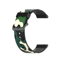 20mm Camouflage Silicone Watch Band for Samsung Galaxy Active 2/Active R500/Watch 42mm/Gear S2 Classic - Light Green