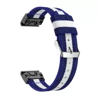 Nylon Watch Wrist Strap Replacement for Garmin Fenix 5X - Blue / White / Blue