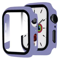 Frame PC + Tempered Glass Protector Watch Case for Apple Watch Series 3/2/1 38mm - Purple