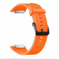 Vertical Stripes Grain Silicone Smart Watch Band Replacement [Small Size] for Samsung Galaxy Gear Fit2 pro - Orange