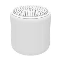 Mini Portable TWS Bluetooth Wireless Stereo Sound Macaroon Round Speaker - Matte White