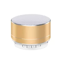 A10 Metal Portable Bluetooth Speaker Wireless Mini Phone Speaker - Gold