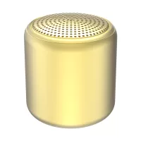 Mini Portable TWS Bluetooth Wireless Stereo Sound Macaroon Round Speaker - Bright Yellow