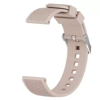 20mm Stripe Texture Silicone Smart Watch Band for GarminMove Luxe/Move Style/Move 3/Move Venu - Khaki