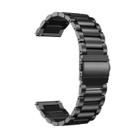 20mm Stainless Steel Watch Replacement Band for Huawei Watch GT 2 42mm/Nokia Withings Steel HR 40mm Version/Garmin Forerunner 245 Music/245/Garmin Venu/Polar Ignite 42mm Version - Black