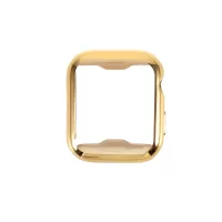 All-round Electroplating TPU Watch Cover Frame for Apple Watch Series 4/5/6/SE 40mm - Gold