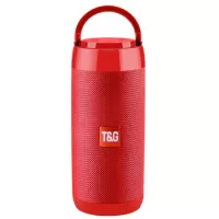 TG113C Column Portable Bluetooth Speaker FM Waterproof Subwoofer Phone Holder Wireless Loudspeaker - Red