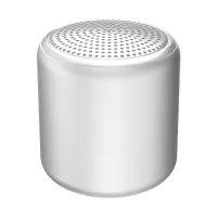 Mini Portable TWS Bluetooth Wireless Stereo Sound Macaroon Round Speaker - Pearl White