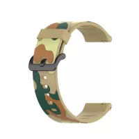 19mm Camouflage Epoxy Smart Watch Strap for Xiaomi Haylou Solar LS01 - Camouflage Khaki
