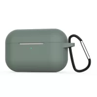 Silicone Earphone Cover with Buckle for Apple AirPods Pro - Dark Green
