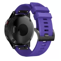 Silicone Watch Band for Garmin Fenix 5 Adjustable Smart Watch Strap with Black Triangle Buckle - Purple
