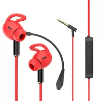 AK-P9 Gaming Wired In-Ear Earphone 3.5mm Headset with Microphone - Red