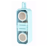 BTS628 Portable Transparent Wireless Bluetooth Speaker Stereo with Magnetic Connectable Base 10W - Blue