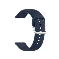 22mm Silicone Watch Strap Silver Buckle [Small Size] for Huawei Watch GT 2 Pro - Midnight Blue