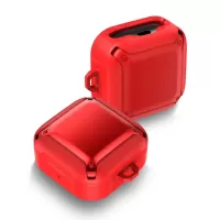 Drop Resistant Armor Hybrid TPU PC Earphone Protective Case for Samsung Galaxy Buds Live - Red