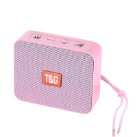 TG166 Portable TWS Bluetooth Speaker 3D Stereo Surround Wireless Music Subwoofer - Pink