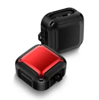 Drop Resistant Armor Hybrid TPU PC Earphone Protective Case for Samsung Galaxy Buds Live - Red/Black