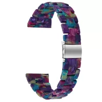 Colorful Resin Watch Band for Samsung Galaxy Watch3 45mm Replacement - Purple Green