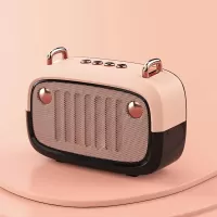 BS32D Wireless Bluetooth Speaker Cartoon Design Bass Outdoor Portable Mini Speaker - Pink