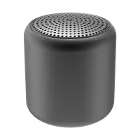 Mini Portable TWS Bluetooth Wireless Stereo Sound Macaroon Round Speaker - Black