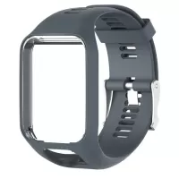 Soft Silicone Watch Band Replacement for TomTom Sport Runner 2/3 - Grey