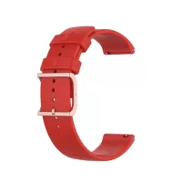 For Polar Ignite 20mm Silicone Smart Watch Band Adjustable Pin Buckle Replacement Strap - Red