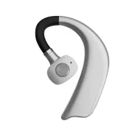 X23 Car Monaural Wireless Bluetooth Earphone Earbuds Hook Support Call and iOS Power Display - Silver