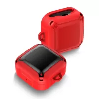 Drop Resistant Armor Hybrid TPU PC Earphone Protective Case for Samsung Galaxy Buds Live - Black/Red