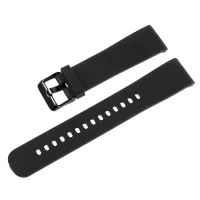 20mm Soft TPU Watch Band Strap for Samsung Gear S2 Classic / Garmin Vivoactive 3 / Amazfit Youth - Black