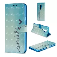 Pattern Printing Leather Wallet Stand Case for Samsung Galaxy S9 Plus G965 - Hearts