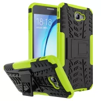 Cool Tyre PC + TPU Drop Protection Case for Samsung Galaxy On7 2016/J7 Prime - Green