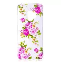 For Samsung Galaxy S9 Luminous Patterned IMD TPU Protection Cover - Blooming Peonies