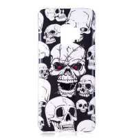 For Samsung Galaxy S9 Noctilucent Patterned IMD TPU Cell Phone Case - Skulls Pattern