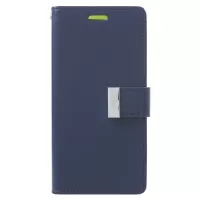 MERCURY GOOSPERY for Samsung Galaxy S9 PU Leather Flip Phone Case, Wallet Magnetic Closure Cover - Dark Blue