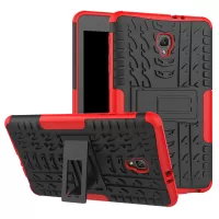 Tire Pattern Kickstand PC + TPU Casing Cover for Samsung Galaxy Tab A 8.0 (2017) T380 T385 - Red