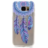 Soft TPU Skin Patterned Cover for Samsung Galaxy S7 G930 - Tribal Dream Catcher