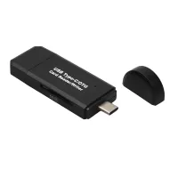 USB-C Type C + USB 3.0 + Micro USB OTG TF/SD Card Reader for Phone MacBook