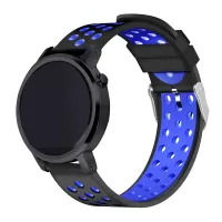 Two-tone Silicone Watch Band Replacement for Samsung Gear S3 Frontier / S3 Classic - Black / Blue