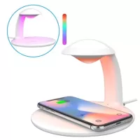 Swan Shape Fast Wireless Charger and LED Lamp with Touch Control - 10W