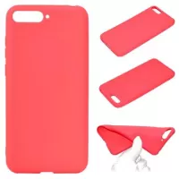 Huawei Y6 (2018) Silicone Case - Flexible and Matte - Red