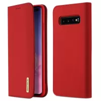 Dux Ducis Wish Samsung Galaxy S10+ Wallet Leather Case - Red